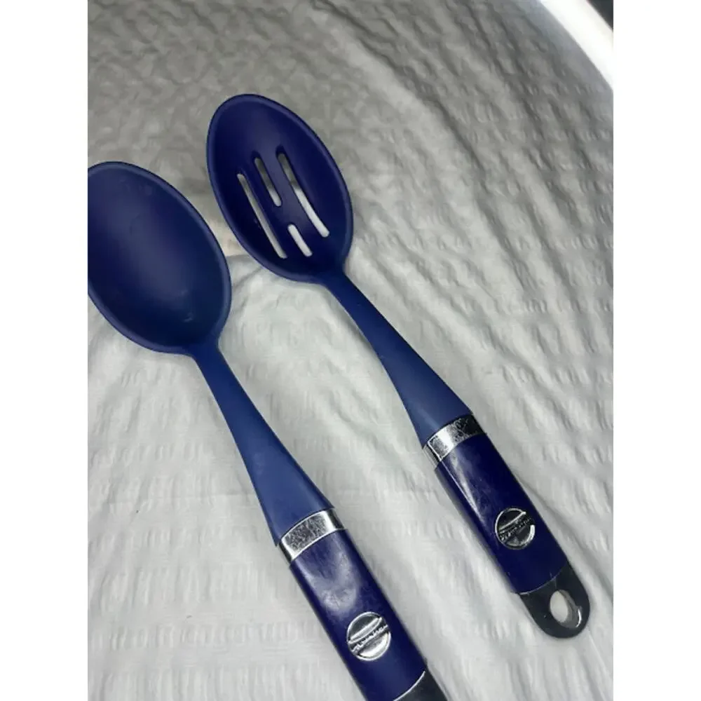 2 Kitchenaid Silicone Cobalt Blue SPOONS